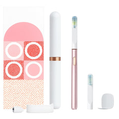 PINK Miroooo Electric Toothbrush with 2 Brush Heads Travel Case,Sonic Toothbrush