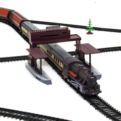 Electric Large Classic Train Set Rail Track Carriages Kids Vehicle Toy Gift