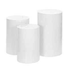 3pcs Metal Round Plinth Cylinder Pedestal Stand Wedding Decoration Cake Flower