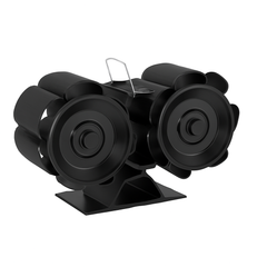 12 Blade Fan Heat Self-Powered Wood Stove Top Burner Fireplace Silent Eco Heater