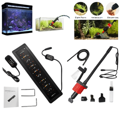 7-in-1 Aquarium Sand Washer Upgrade AU Plug / 15W 66LED RGBW Aluminum Shell Stand Light 40CM/28-Button Control