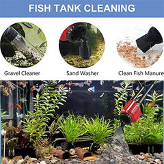 7-in-1 Aquarium Sand Washer Upgrade AU Plug / 15W 66LED RGBW Aluminum Shell Stand Light 40CM/28-Button Control