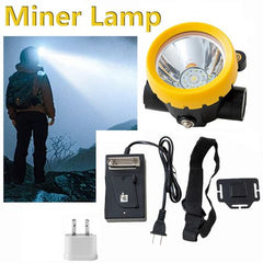 LED Miner Headlight 3000 LUX High Bright Waterproof Hard Hat Lamp Rechargeable