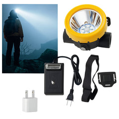 LED Miner Headlight 3000 LUX High Bright Waterproof Hard Hat Lamp Rechargeable