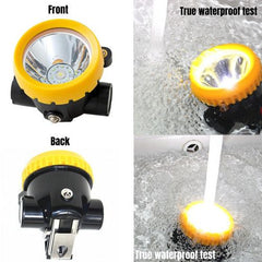 LED Miner Headlight 3000 LUX High Bright Waterproof Hard Hat Lamp Rechargeable