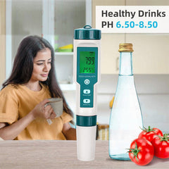 7 In 1 PH Meter TDS/EC/Salt/Temp Water Quality Monitor Tester Pen Pool Aquarium