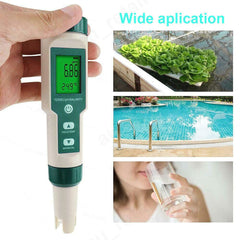 7 In 1 PH Meter TDS/EC/Salt/Temp Water Quality Monitor Tester Pen Pool Aquarium