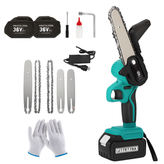 4"+ 6" Chainsaw Cordless Rechargeable Wood Cutter Saw Chain Saws Electric New