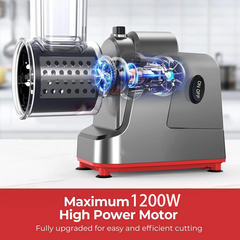 MAX 1200W Electric Cheese Grater Salad Maker With 5 Different Shapes of Blades AU
