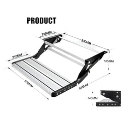 200KG Heavy Duty Caravan Step Folding Pull Out Portable RV Camper Trailer Tools