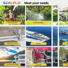 12V SEALFLO Water Pump High Pressure Self-priming rv Camping Boat 55PSI 11.3L/M