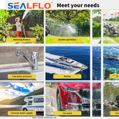 12V SEALFLO Water Pump High Pressure Self-priming rv Camping Boat 55PSI 11.3L/M