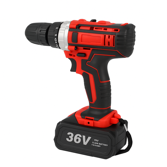 Cordless Drill w/2 Battery Heavy Duty Impact Driver Kit Brushless Hammer Set