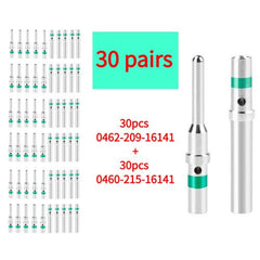 30 pairs Silver solid pin FOR Deutsch DT Series solid pin Connector Male & Female