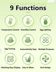 Automatic Egg Incubator 16-30 Eggs Chicken Duck Poultry Hatcher Breeder Candler