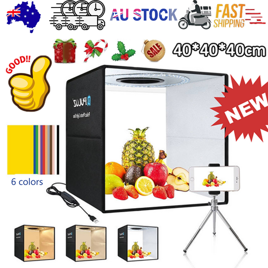 40CM Portable Photo Studio LED Light Tent Bar Cube Soft Box Room Photography