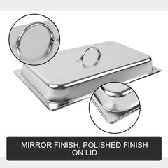 9L Chafing Dish Set Buffet Pan Bain Marie Bow Stainless Steel Food Warmer