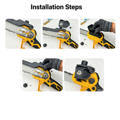 NEW 36V 8" Mini Cordless Electric Chainsaw 2XBattery Wood Cutter Rechargeable
