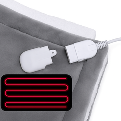 Double-side Flannel Heated Electric Throw Rug Blanket Fast Heating Warm Washable RED