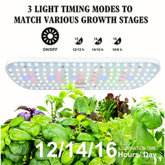 Hydroponics Plant Growing System 12 Pods Indoor Herb Garden Kit Led Light 4L WHITE