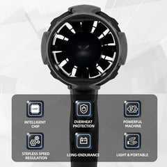 Stepless Cordless Leaf Blower w/2 Batteries Portable Handheld Turbo Jet Fan AU