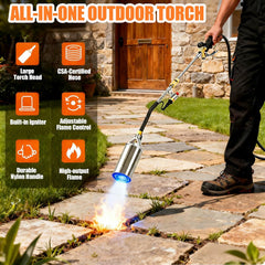 Upgrade Propane Torch Weed Burner with 9.84FT Hose 1,800,000 BTU High-Output AU
