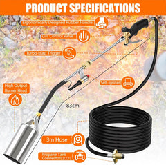 Upgrade Propane Torch Weed Burner with 9.84FT Hose 1,800,000 BTU High-Output AU