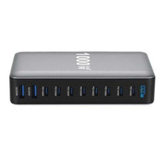 1000W GaN Fast Charging Station 10Ports USB&Type-C for iPhone, Laptops, MacBook