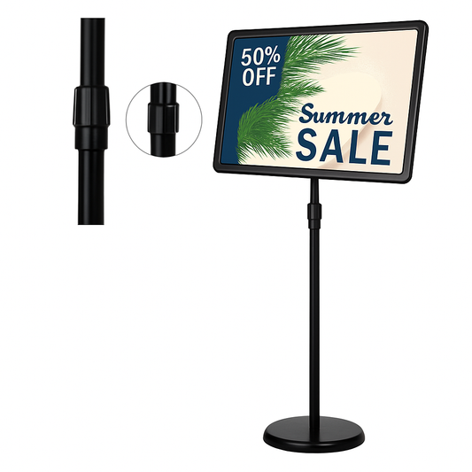A3 Floor Poster Stand Foyer Pedestal Sign Holder Business Menu Display Stand
