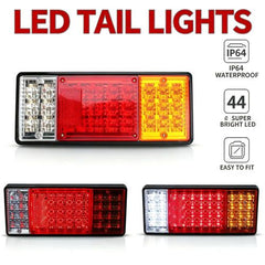 2X 44 LED Tail Lights Trailer Ute Caravan Truck Stop Indicator rear LAMP 10-30V
