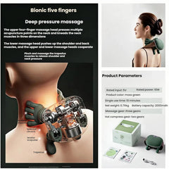 Neck Shoulder Massager, Electric Heated Kneading Back Massager Pain Relief