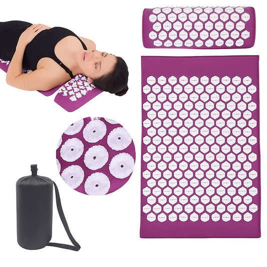 Purple Massage Acupressure Mat Yoga Sit Lying Mats Pain Stress Soreness Relax AU NEW