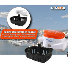 SEAFLO 12V 1100GPH Automatic Bilge Pump Marine Boat Auto Submersible Pump