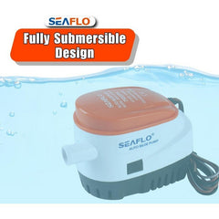 SEAFLO 12V 1100GPH Automatic Bilge Pump Marine Boat Auto Submersible Pump