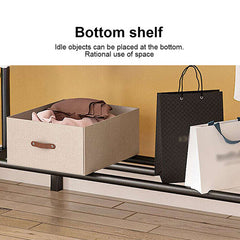 Black Heavy Duty Clothes Rail Rack Hanging Garment Display Stand Shoe Storage Shelf