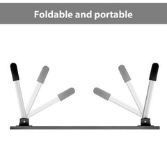 Black Laptop Stand Table Foldable Desk Computer Study Bed Adjustable Cup Slot Tray