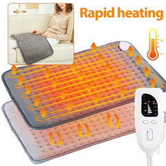Electric Heat Pad Adjustable Heating Mat Warmer Blanket Back Pain Relief 100x50cm