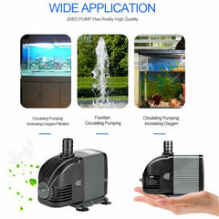60W Adjustable Flow Aquarium Pump Water Submersible Fish Tank Fountain Pond Marine