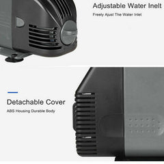 60W Adjustable Flow Aquarium Pump Water Submersible Fish Tank Fountain Pond Marine
