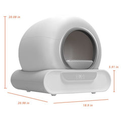 65L Remote Control Automatic Self Cleaning Cat Litter Box Smart App Easy-Clean