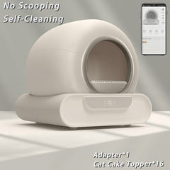 65L Remote Control Automatic Self Cleaning Cat Litter Box Smart App Easy-Clean