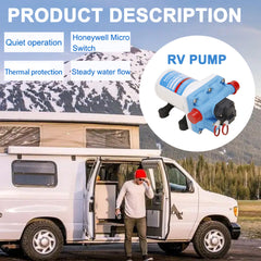 11.3LPM 55PSI 12V Water Pump for Caravan Motorhome Camper Trailer Boat RV