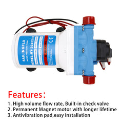 11.3LPM 55PSI 12V Water Pump for Caravan Motorhome Camper Trailer Boat RV