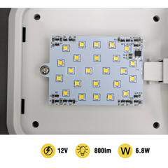 12V RV Interior LED Ceiling Light Boat Camper Caravan Trailer Double Dome Light