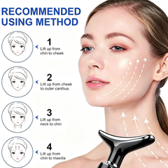 Rejuvenation Massager Neck Anti Wrinkle Face Beauty Device Skin Lifting Tighten Black