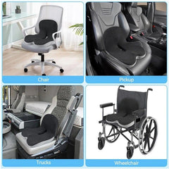 Memory Foam Seat Cushion Lumbar Support Ergonomic Back Support Office Car AAAAA