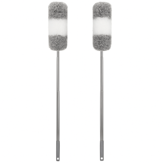 2PCS Duster Extendable Telescopic Microfibre Duster with Stainless Steel Pole
