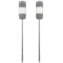 2PCS Duster Extendable Telescopic Microfibre Duster with Stainless Steel Pole