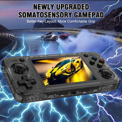 10000+ Games R36H Portable Video Game Consoles Retro Handheld Game Console Black