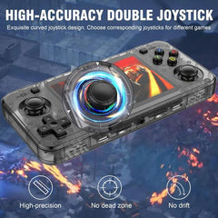 10000+ Games R36H Portable Video Game Consoles Retro Handheld Game Console Black